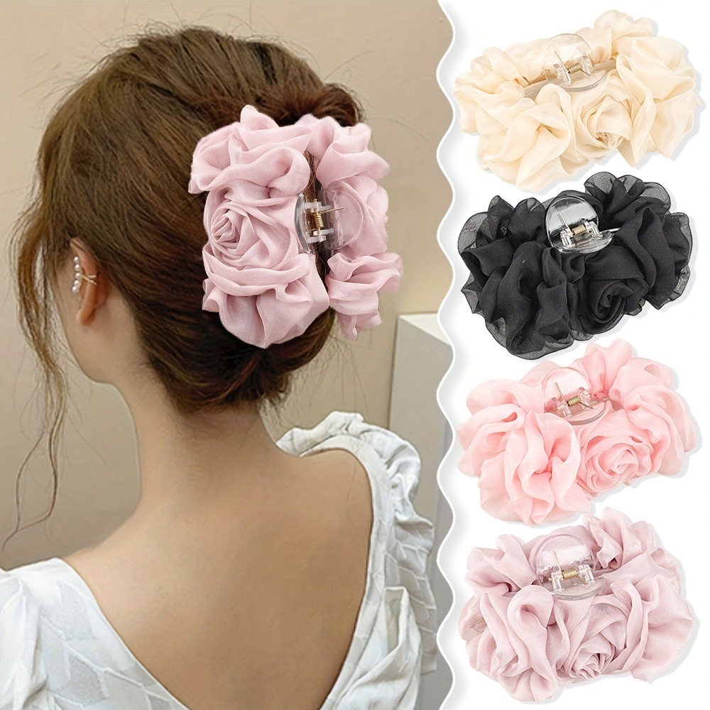 Women'S Accessories H&M - 1pc Chiffon bow hair clip, back