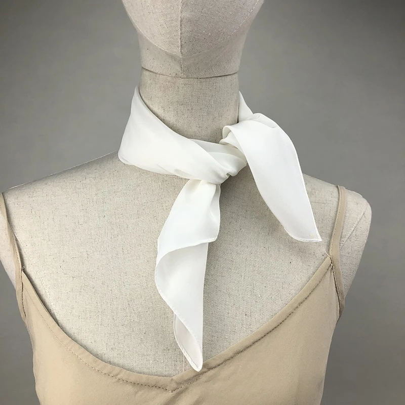 Silk Scarf Square - New Women Silk Scarf Square Neck