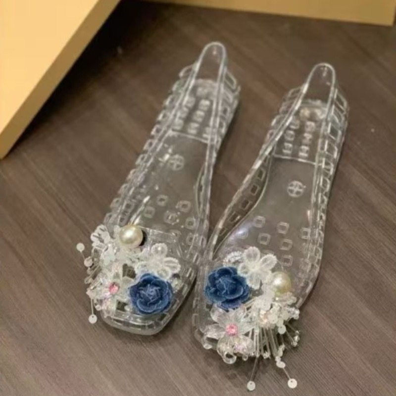 Women'S Shoes And Accessories - Designer Shoes Glamour PVC Transparent Gem