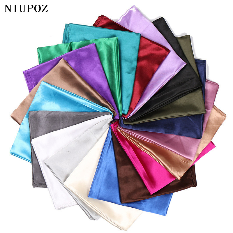 Silk Scarf Square - Women Fashion 90*90cm Autumn Summer Solid