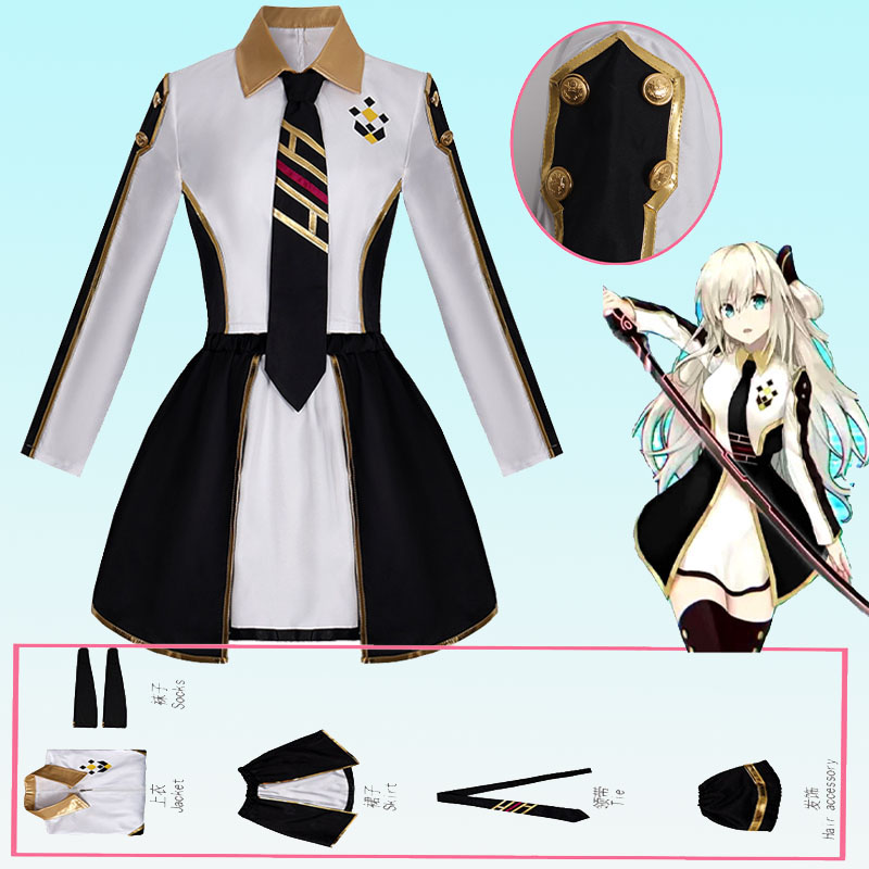 Women Accessories Set - Anime Womens Costume Cosplay Suit Sky