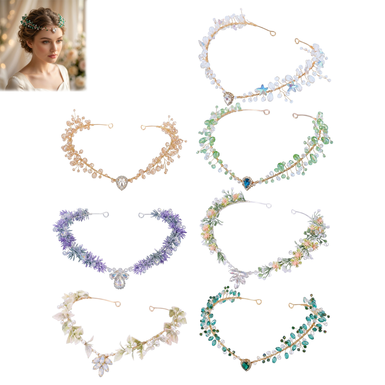 Bridal Hairband Triangular Cry - Women Accessories For Wedding 评论和价格