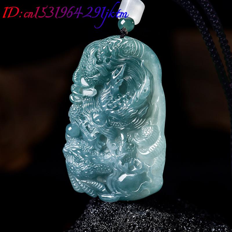 Natural Burmese Jadeite Dragon - Women Accessories For Gift 评论和价格