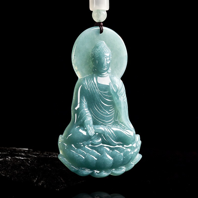 Natural Burmese Jadeite Buddha - Women Accessories For Gift 评论和价格