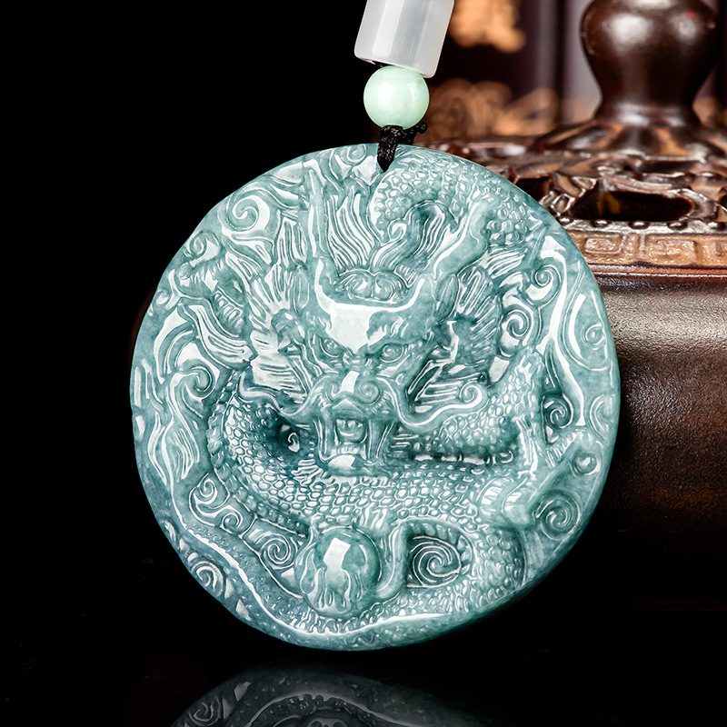 Burmese Jadeite Dragon Pendant - Women Accessories For Gift 评论和价格