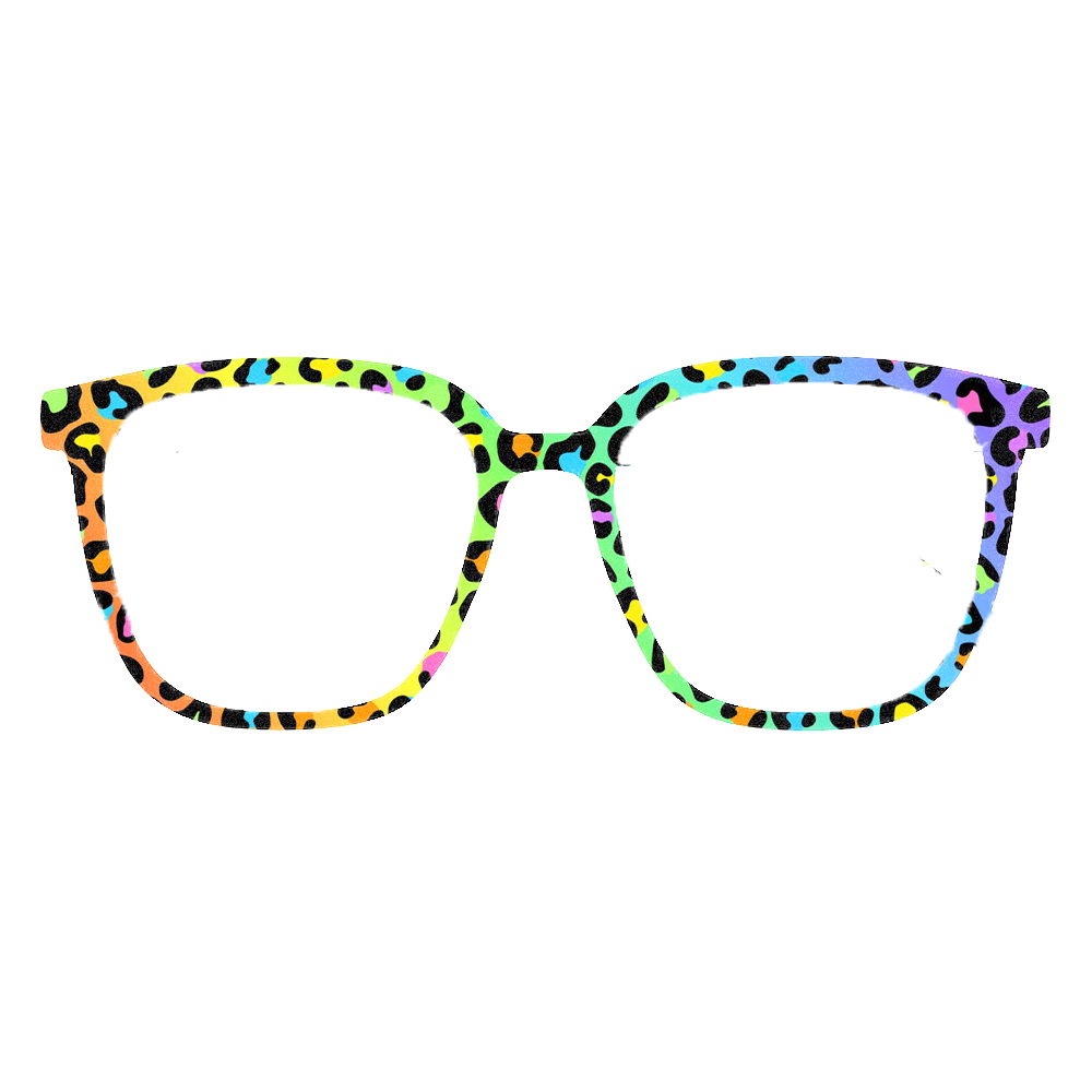 Trendy Rainbow Leopard Print S - Women Accessories Trendy 评论和价格