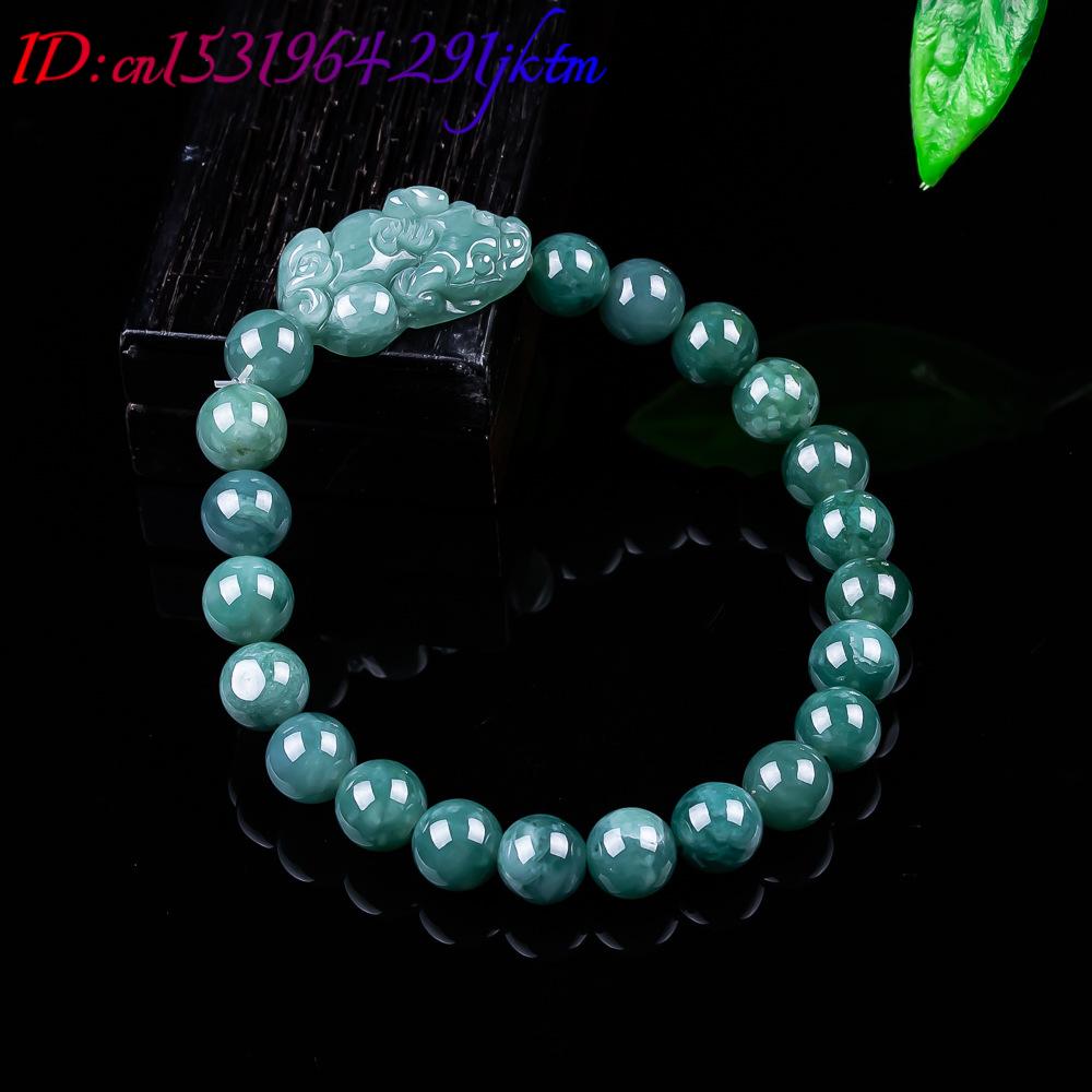 Natural Burmese Jadeite Pixiu  - Women Accessories For Gift 评论和价格