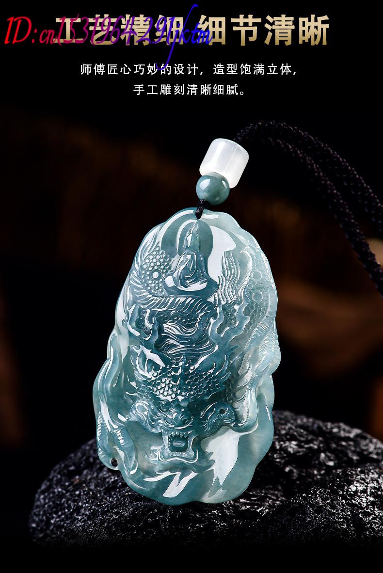 Natural Burmese Jadeite Dragon - Women Accessories For Gift 评论和价格