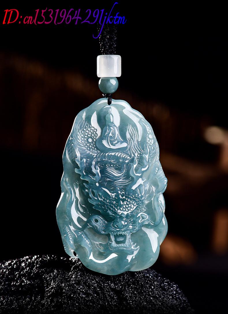 Natural Burmese Jadeite Dragon - Women Accessories For Gift 评论和价格
