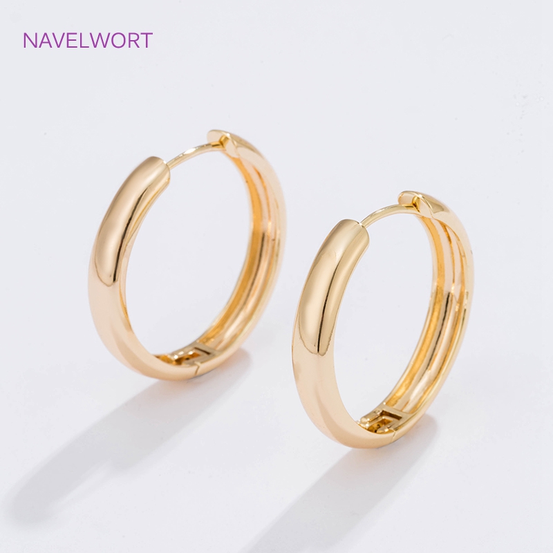 6 Sizes Gold Plated Circle Hoo - Women Accessories Earrings 评论和价格