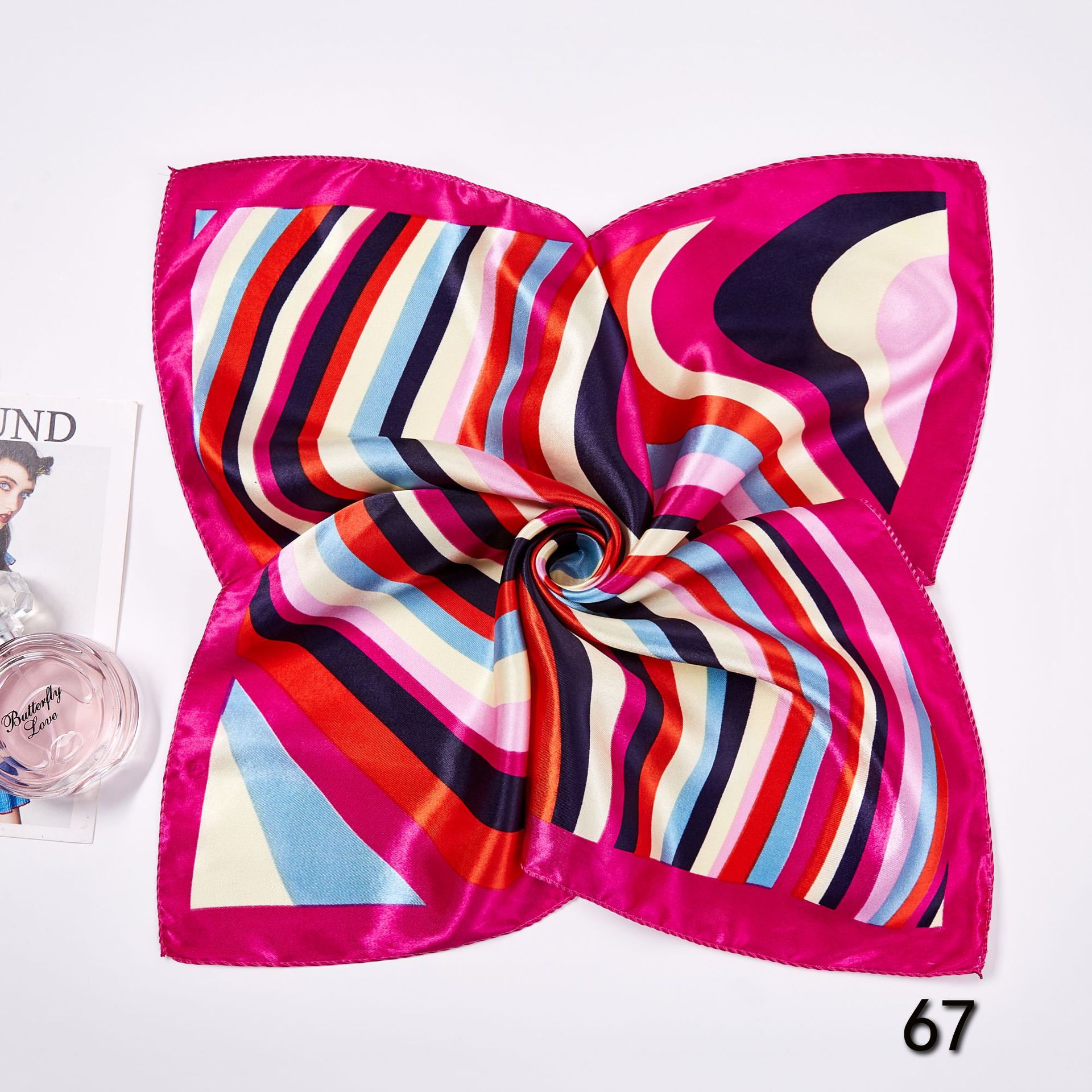 50*50cm Square Silk Scarves Sc - Silk Scarf Square 评论和价格
