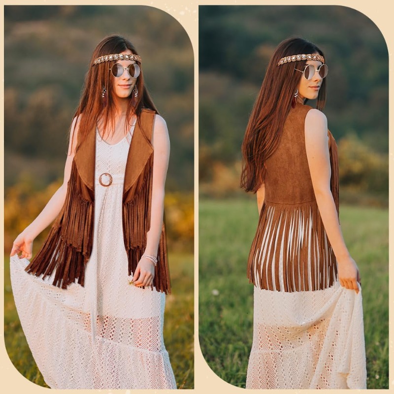 5 Pcs Hippie Costume Accessori - Women Accessories Earrings 评论和价格