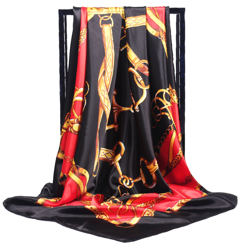 90*90cm Ladies Silk Scarf Band - Silk Scarf Square 评论和价格