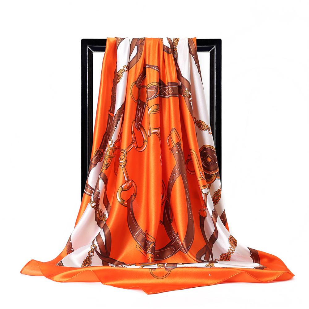 90*90cm Ladies Silk Scarf Band - Silk Scarf Square 评论和价格