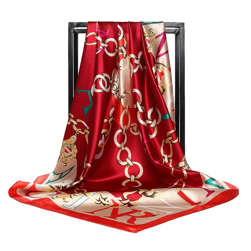90*90cm Ladies Silk Scarf Band - Silk Scarf Square 评论和价格