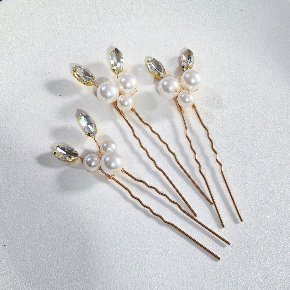 Pearl Crystal Hair Pins Comb S - Women'S Accessories H&M 评论和价格