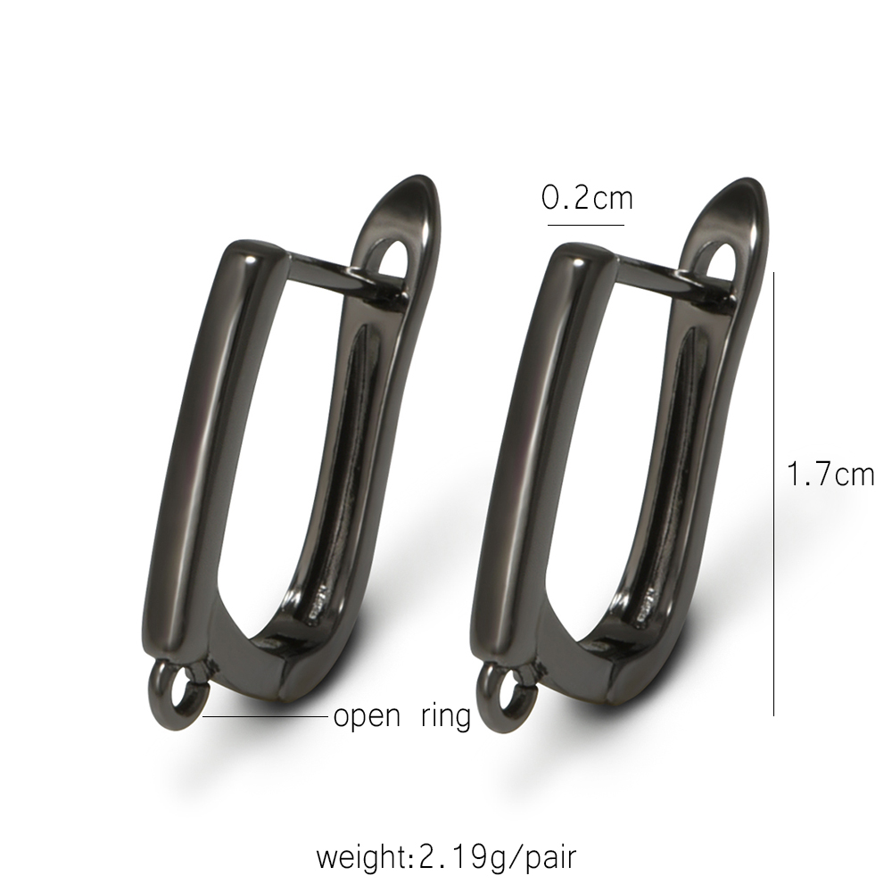 YANASI 1 Pair Gun Black  Brass - Women Accessories Earrings 评论和价格