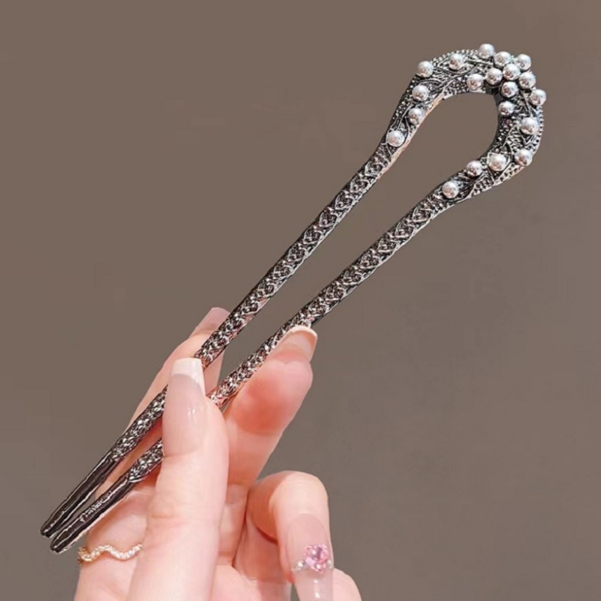 New Pearl U Shaped Hairpin For - Women Accessories Trendy 评论和价格