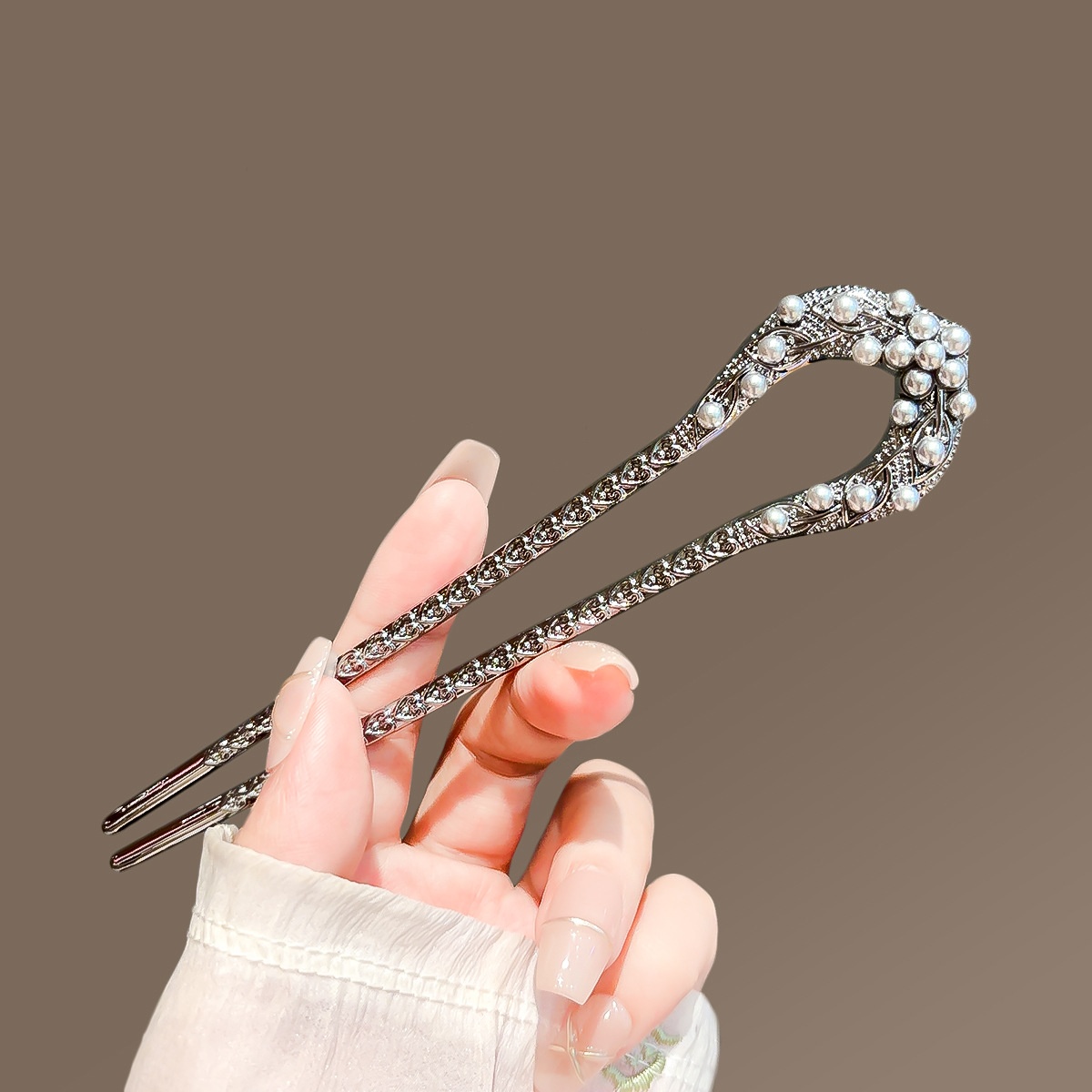 New Pearl U Shaped Hairpin For - Women Accessories Trendy 评论和价格