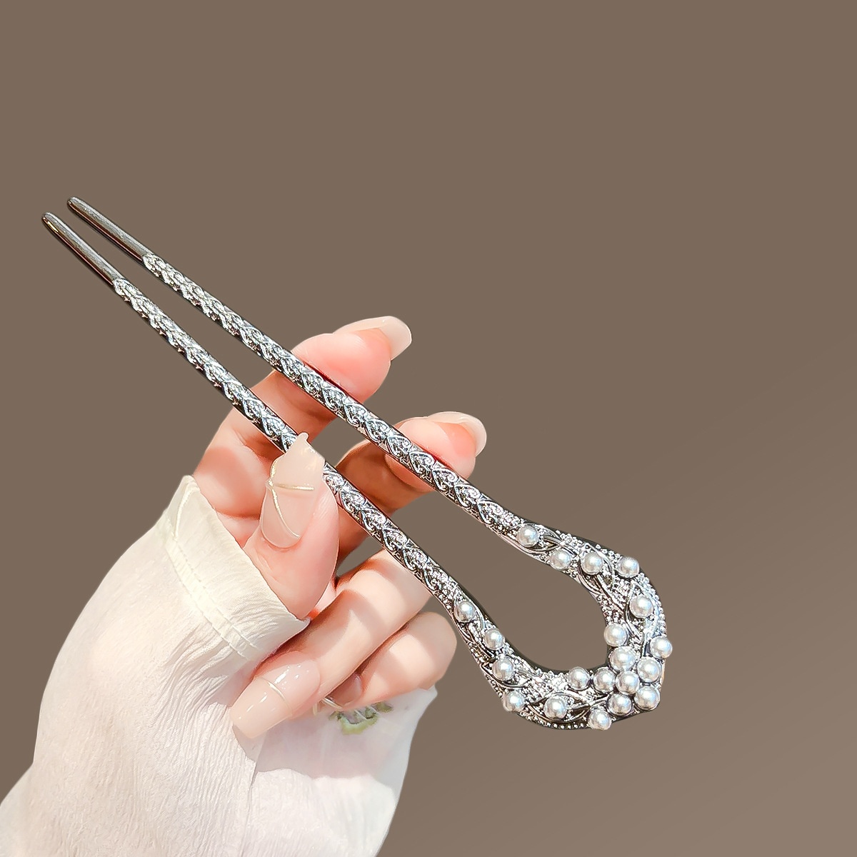 New Pearl U Shaped Hairpin For - Women Accessories Trendy 评论和价格
