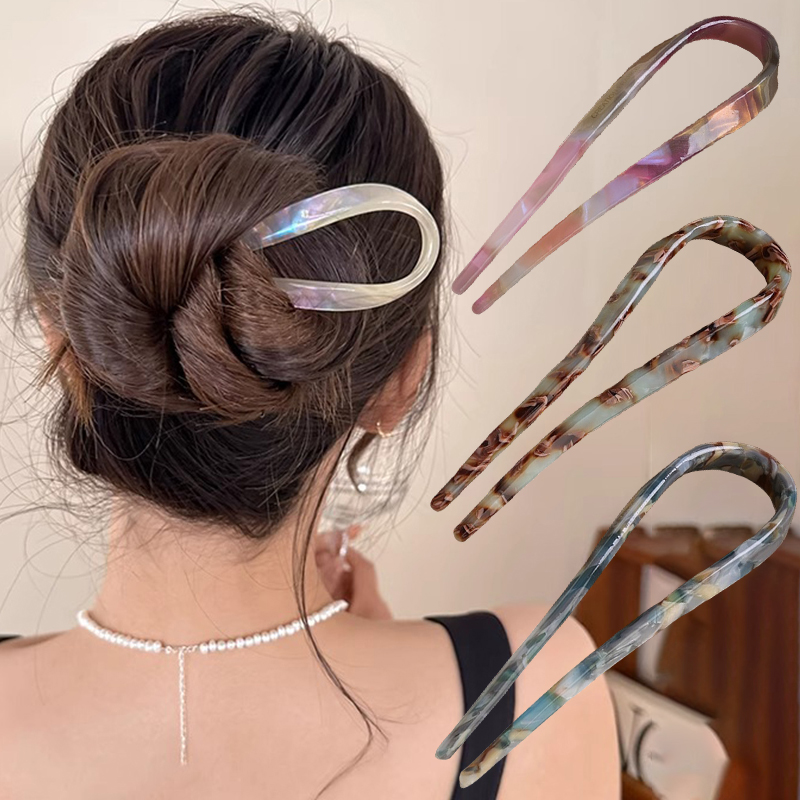 U-Shaped Hair Sticks Acetate A - Women'S Accessories H&M 评论和价格