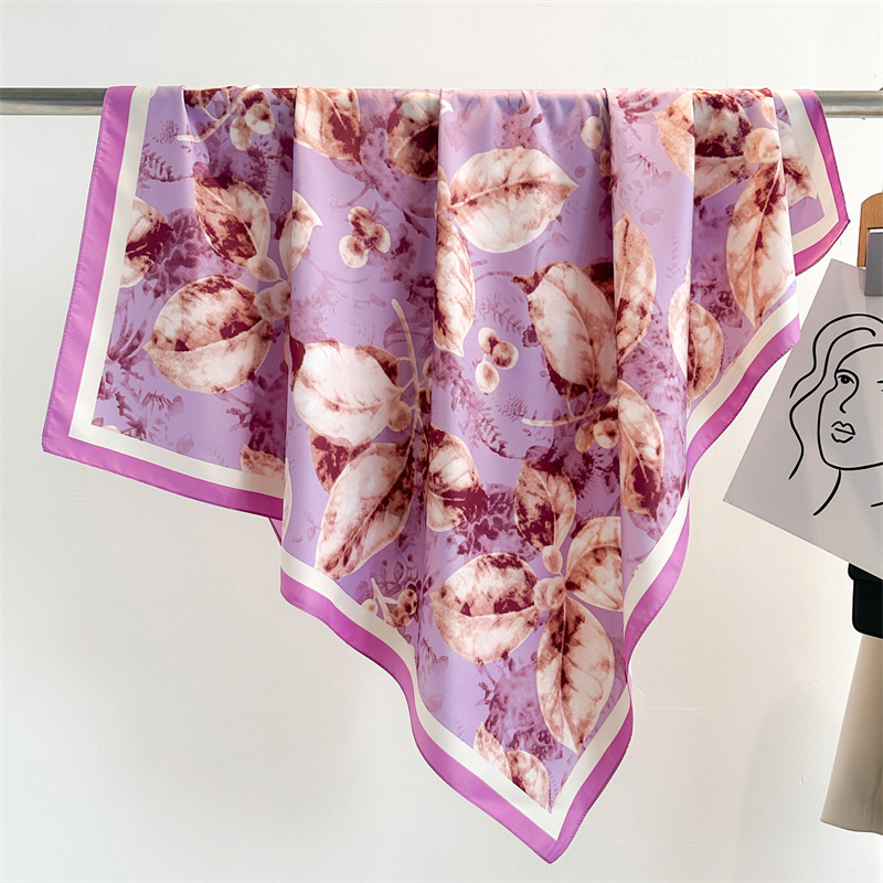 Retro 90cm Printed Large Squar - Silk Scarf Square 评论和价格