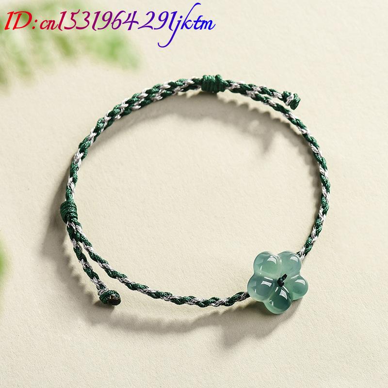 Burmese Jadeite Flower Bracele - Women Accessories For Gift 评论和价格