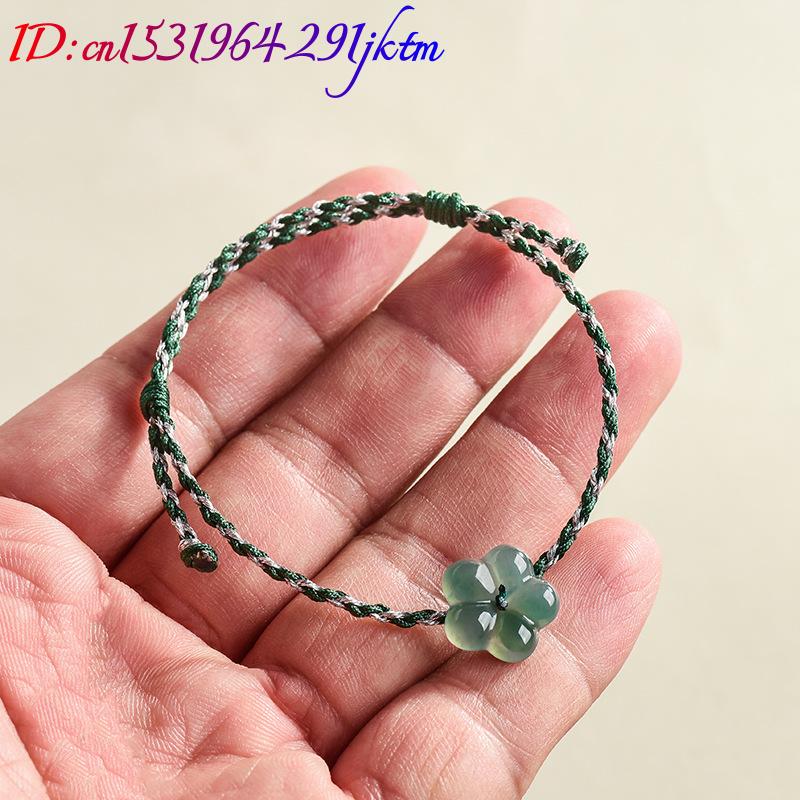 Burmese Jadeite Flower Bracele - Women Accessories For Gift 评论和价格