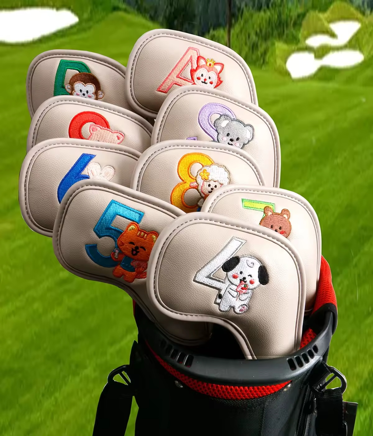 9Pcs Cute Cartoon Animal Golf  - Women Accessories For Gift 评论和价格