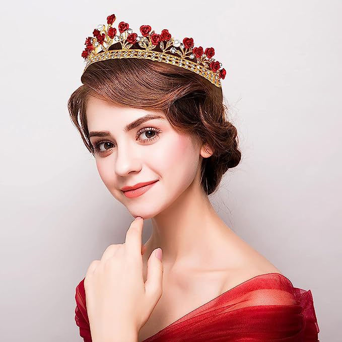 Baroque Ceramic Bridal Crown R - Women Accessories For Wedding 评论和价格