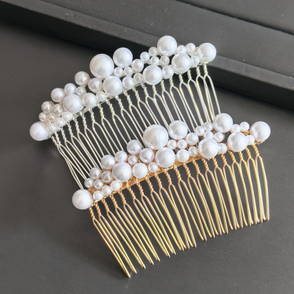 Luxury Pearl Bridal Hair Comb  - Women'S Formal Accessories 评论和价格