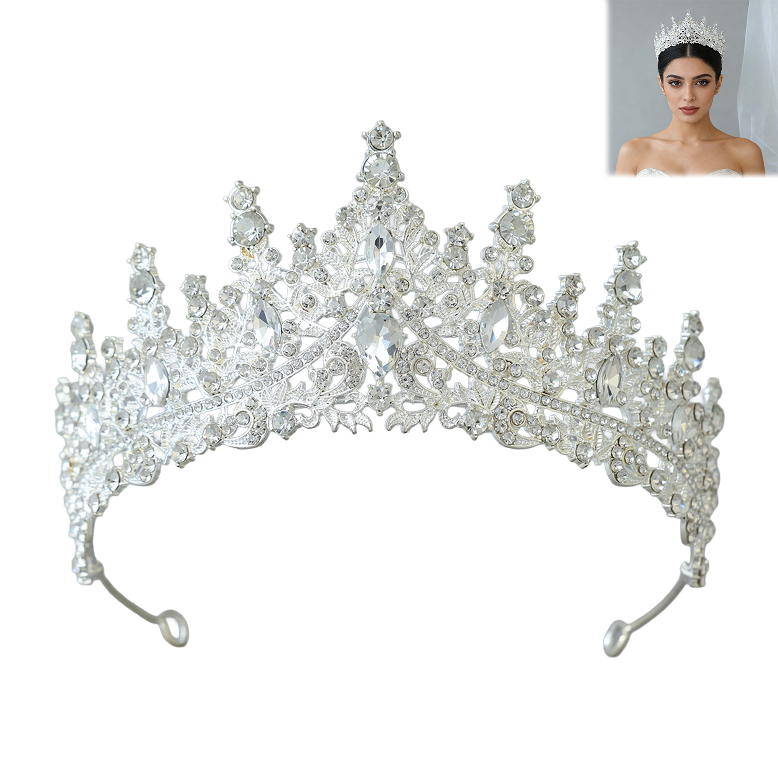 Bridal Headpiece Sparkling Rhi - Women Accessories For Wedding 评论和价格