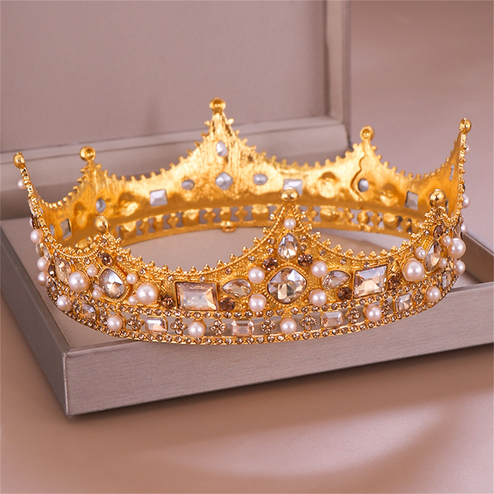 Bridal Crown Rhinestone Tiara  - Women Accessories For Wedding 评论和价格
