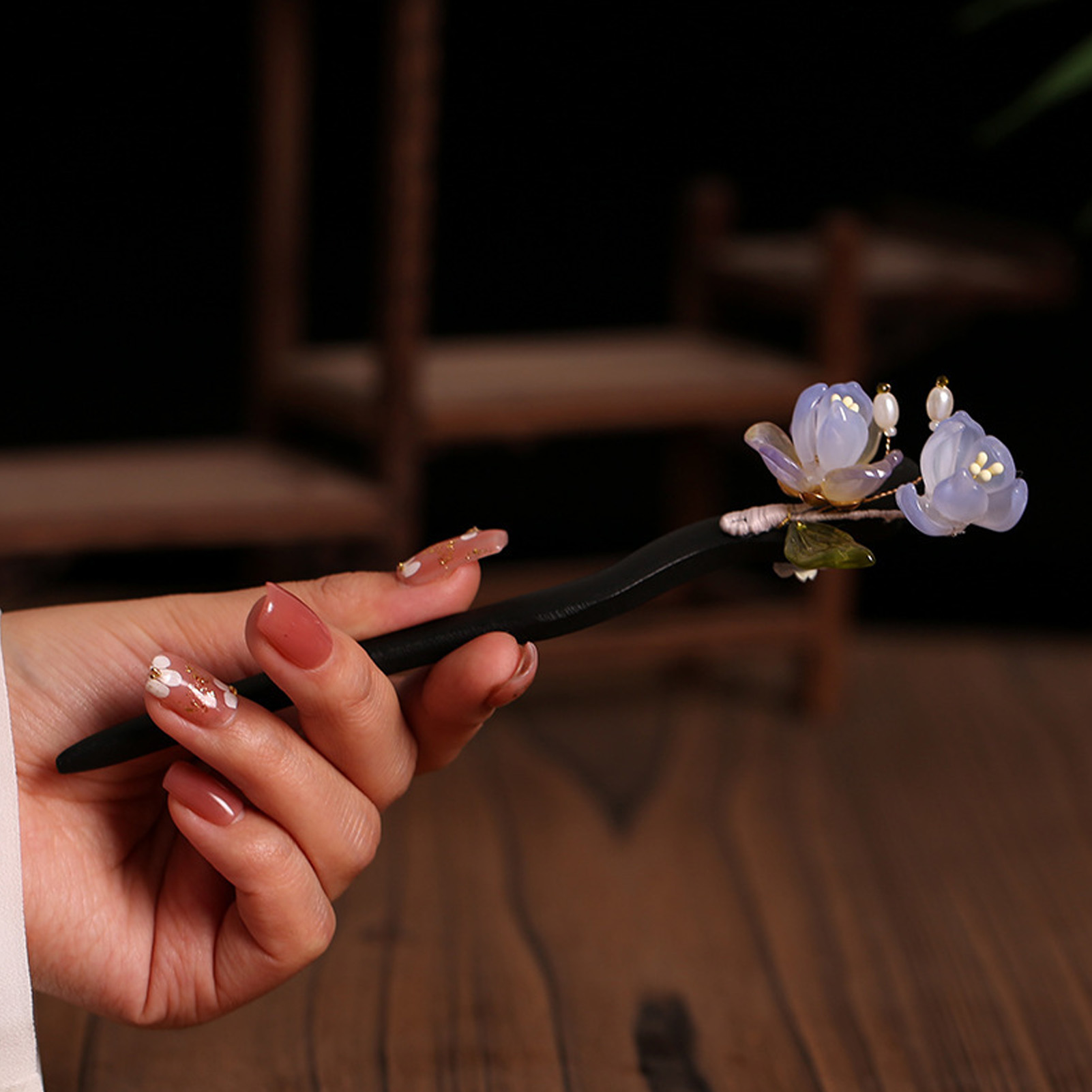 Vintage Wooden Flower Hairpin  - Women Accessories Trendy 评论和价格