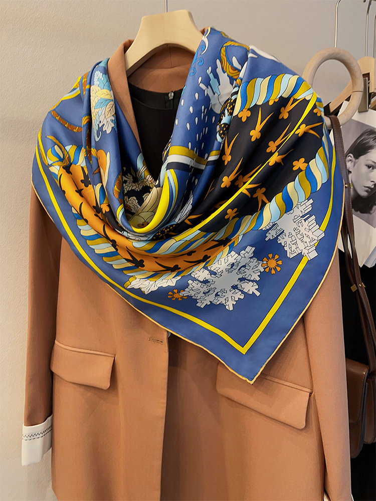 135CM 135CM Mulberry Silk Larg - Silk Scarf Square 评论和价格